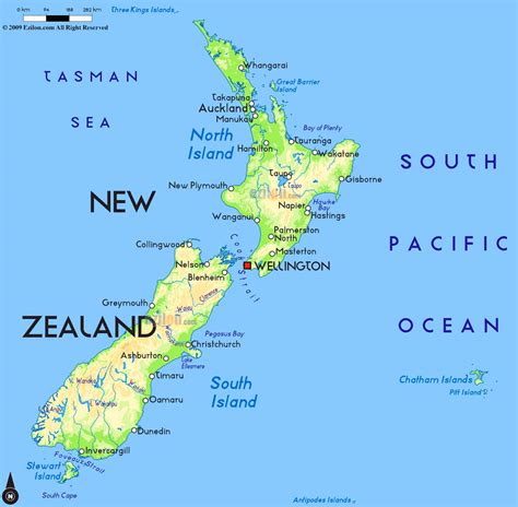 New Zealand Map Coloring Pages - Learny Kids