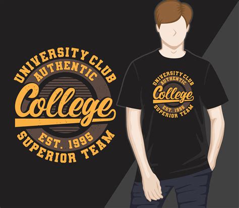 College superior team typography t-shirt design 5559114 Vector Art at ...