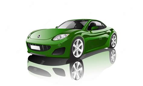 Free Vector | Green sports car isolated on white vector