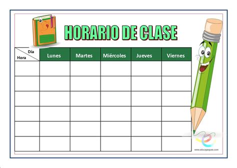 Horarios para clase 9 horarios superchulos para las asignaturas de clase