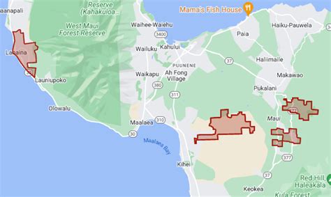 Maui fire map: Where wildfires are burning in Lahaina and upcountry