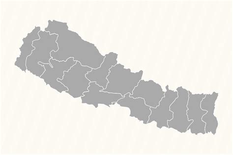 Detailed Map of Nepal With States and Cities 25840816 Vector Art at ...