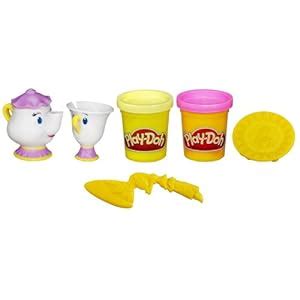 Amazon.com: Play-Doh Disney Princess Belle's Magical Tea Party Set ...