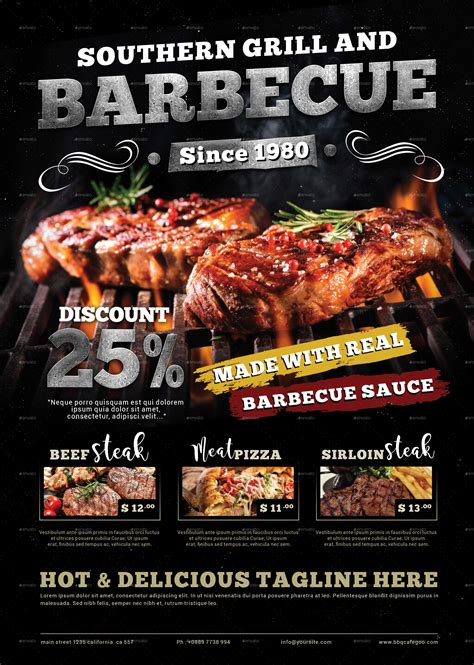 BBQ Restaurant Menu Templates