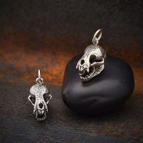 Vampire Bat Skull Charm Halloween Necklace 925 Sterling Silver Bat ...