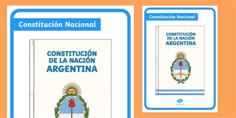 Imagen de la Constitución Nacional Argentina para imprimir