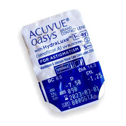 Acuvue Oasys 1 Day with HydraLuxe for Astigmatism | Contactlenzen ...