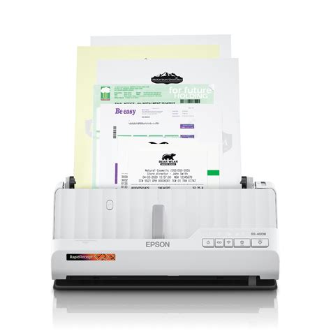 Epson RapidReceipt RR-400W Wireless Duplex Compact Desktop Receipt and ...