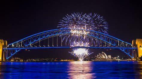 Fireworks Over The Sydney Harbour Bridge