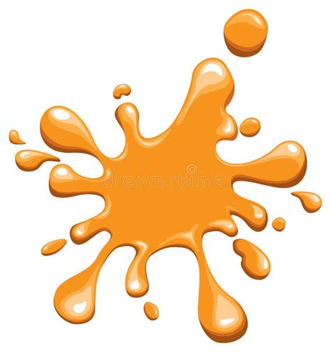 an orange liquid splashing on white background