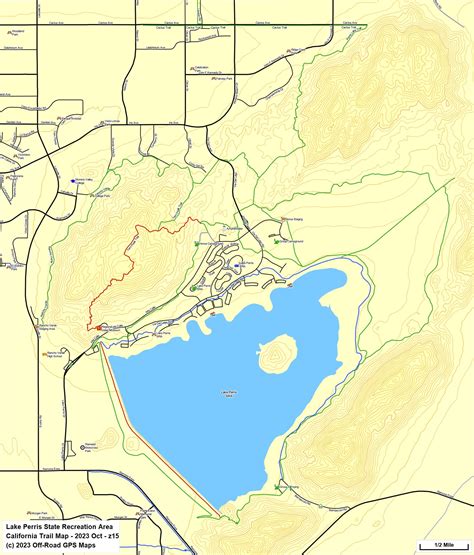 Lake Perris SRA - California Trail Map