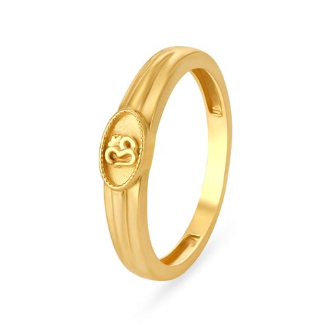 Graceful Om Gold Ring