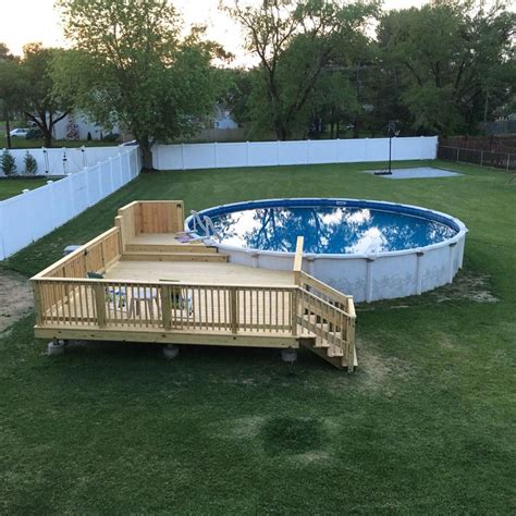 Deck Plans Above Ground Pool Deck Ideas On A Budget