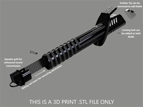 ArtStation - Mandalorian Darksaber - 3D Print .STL File | Resources