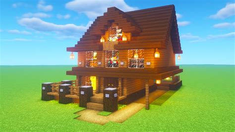 Minecraft Tutorial: How To Make A Spruce Wood House 1"2020 Tutorial ...