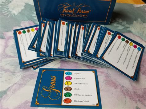 100 Vintage Trivia Pursuit Playing Cards-trivial Pursuit GENUS - Etsy