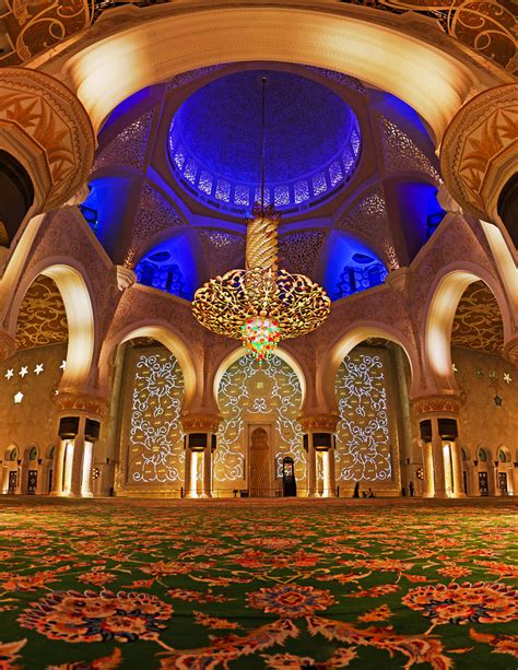 Abu Dhabi's Grand Mosque, from the inside | A panorama, HDR … | Flickr