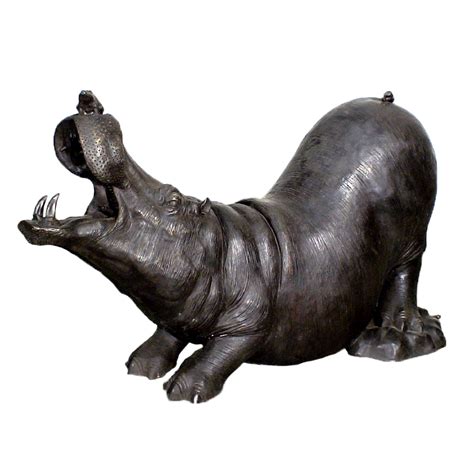 Bronze Hippopotamus Fountain Sculpture | Metropolitan Galleries Inc.