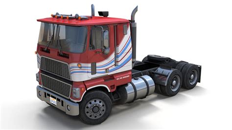 ArtStation - 80s American cabover semitruck | Game Assets