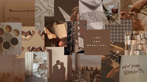 aesthetic neutral collages brown and cream nyc beautiful | Fondos de ...