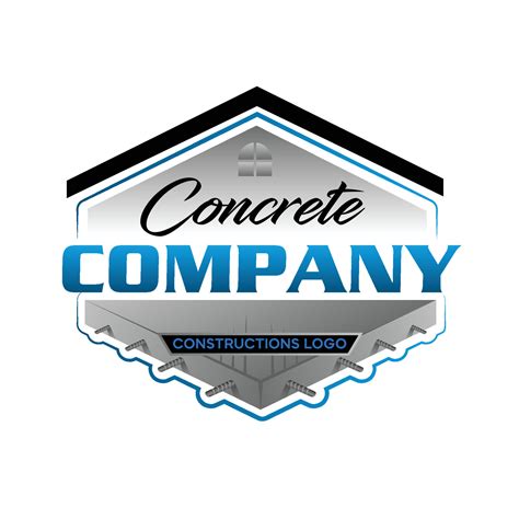 Concrete logo design template for construction related business ...