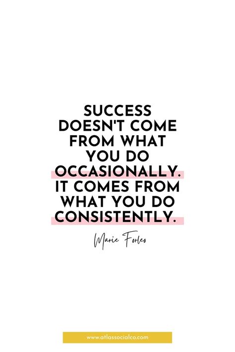 a quote that says success doesn't come from what you do