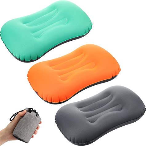 Amazon.com: Yulejo 3 Pcs Inflatable Camping Travel Pillow Ultralight ...