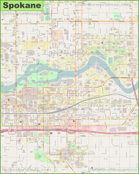 Spokane Street Map Downtown Spokane Map Printable Printable Maps ...