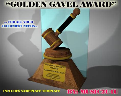 Golden Gavel Award - Poser - ShareCG