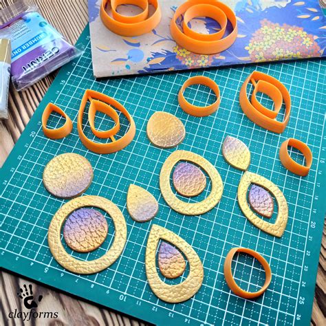 Polymer clay cutters. Sets of shapes with a hole. | Etsy