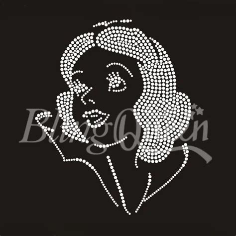 BlingQueen 25PCS/LOT Custom Bling Rhinestone Transfers Snow White ...