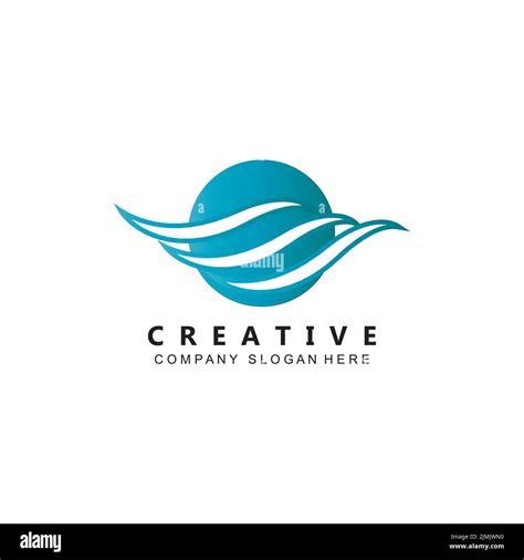 simple ocean wave logo icon vector Stock Vector Image & Art - Alamy