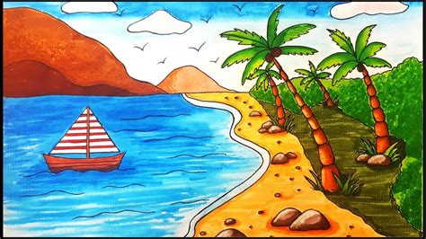 Beach Scene Sketch