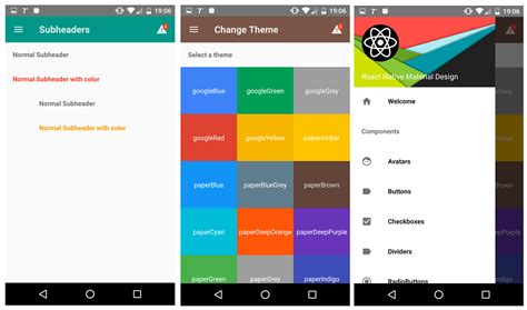 React Native UI Components for Material Design