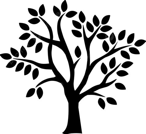 Black Tree Vector, Tree Drawing, Tree Sketch, Tree PNG and Vector with ...