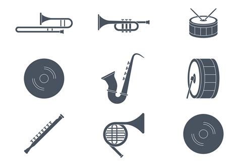 Marching Band Instruments 156989 Vector Art at Vecteezy