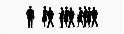 Group Of People Walking Silhouette Png - annighoul