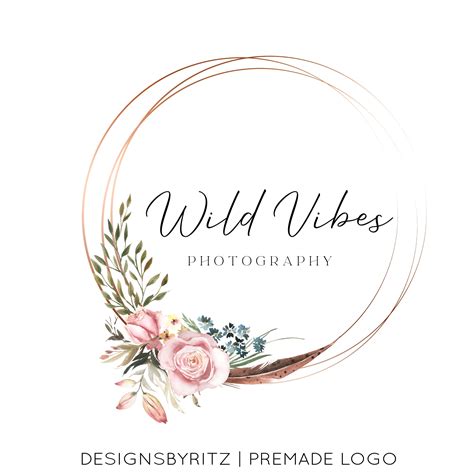 Photography Logo Design Watermark Logo Modern Boho Logo - Etsy UK