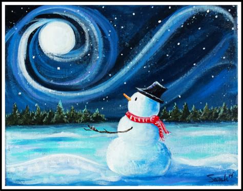 Winter Drawings Christmas Canvas Paintings