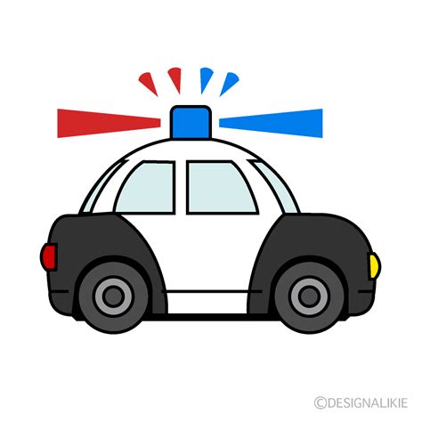 Police Car with Siren Clip Art Free PNG Image｜Illustoon