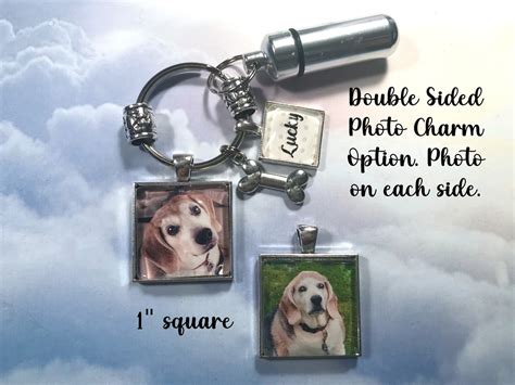 Pet Memorial Keychain Pet Cremation Keychain With Custom Photo - Etsy