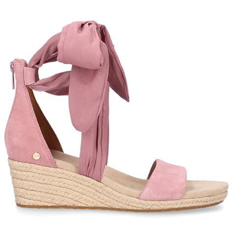 UGG Wedge Sandals Trina Suede Textile Rose in Pink | Lyst UK