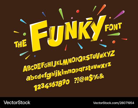 Fun font Royalty Free Vector Image - VectorStock