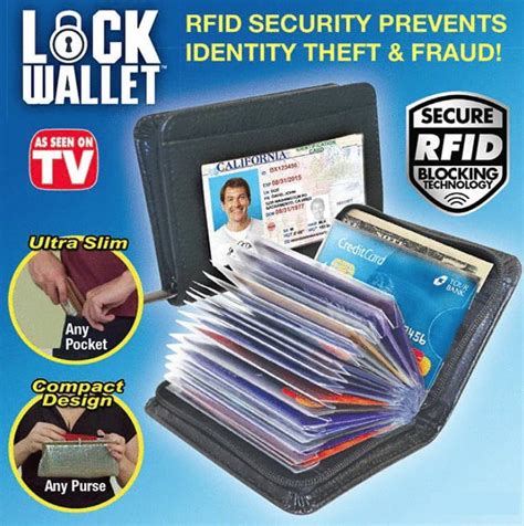 Lock Wallet Slim RFID Wallet As Seen On TV - Secure Blocker Leather ...