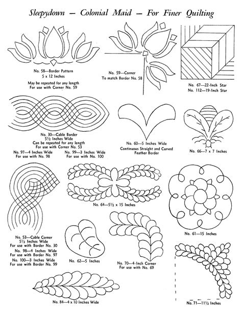 Hand Quilting Templates