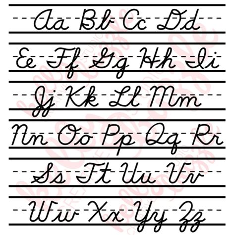 Cursive Alphabet Chart Printable