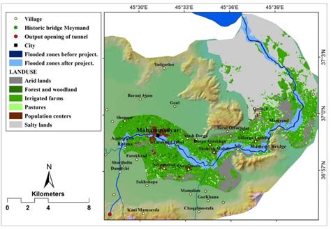 Floodplain map covered by land use in May. | Download Scientific Diagram