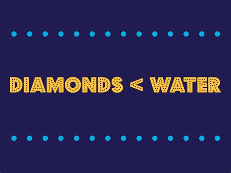 The Diamond-Water Paradox : Planet Money : NPR