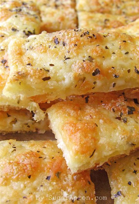 Easy Cheesy Garlic Breadsticks - Sugar Apron