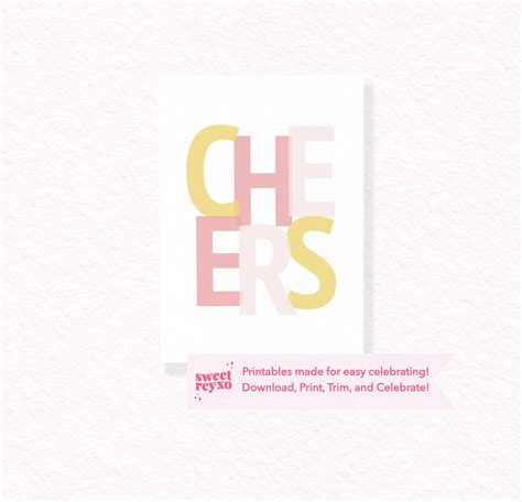 Cheers Printable Card Cheers Card Cheers to You Printable Bar Cart ...